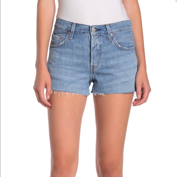 Levi’s 501 Mid Rise Raw Denim Short NWT - Picture 10 of 12